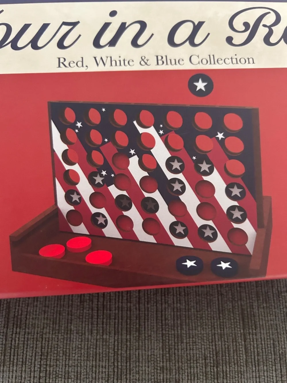 Four in a Row Americana collection in red white blue Target exclusive